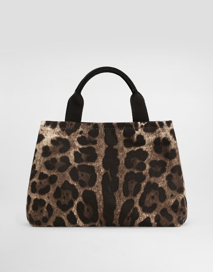 Dolce & Gabbana Leo-print canvas shopping bag Print EB0116AX344