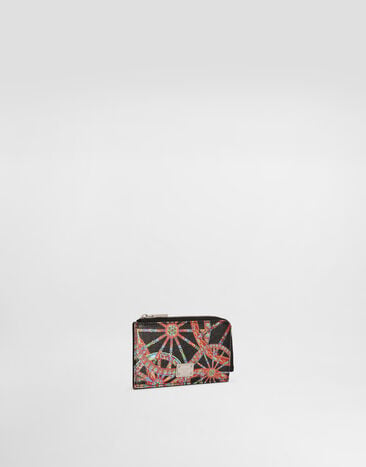 Dolce & Gabbana Card holder in carretto-print calfskin Multicolor BP3274A0744