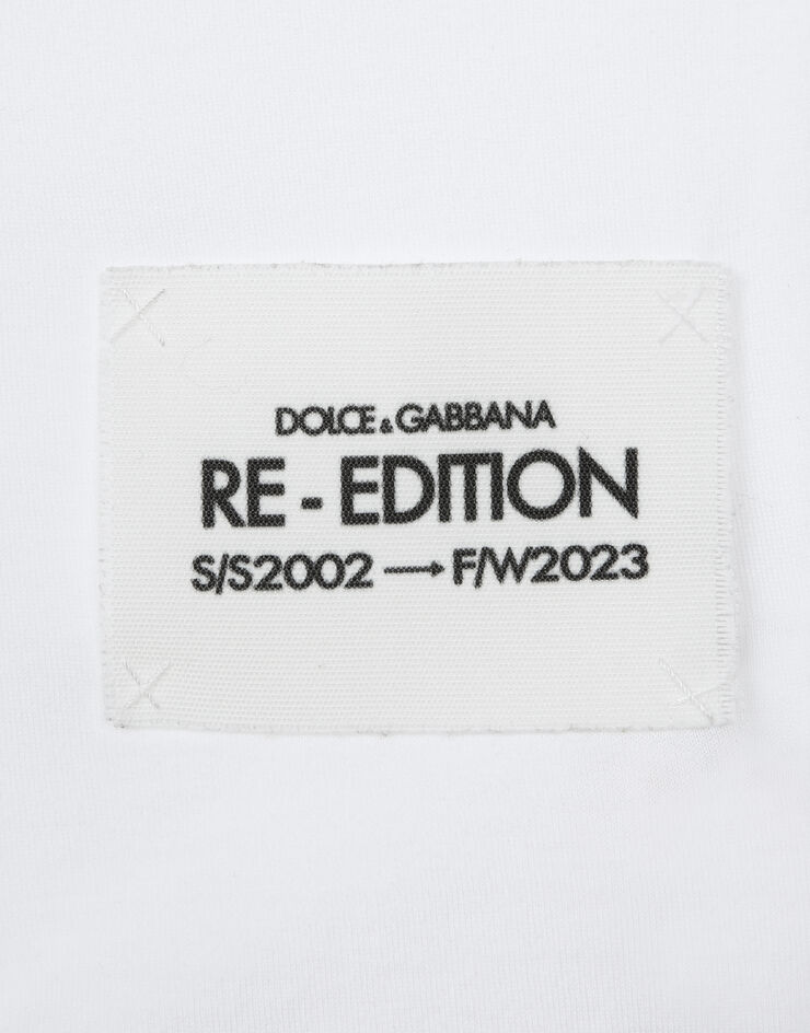 Dolce&Gabbana تيشيرت قطني بتفاصيل ممزقة أبيض G8QW6TG7JW1