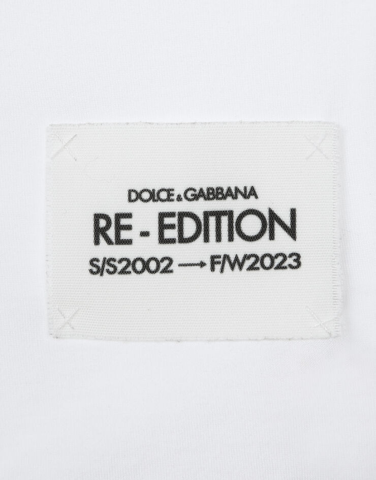 Dolce&Gabbana Cotton T-shirt with rips White G8QW6TG7JW1