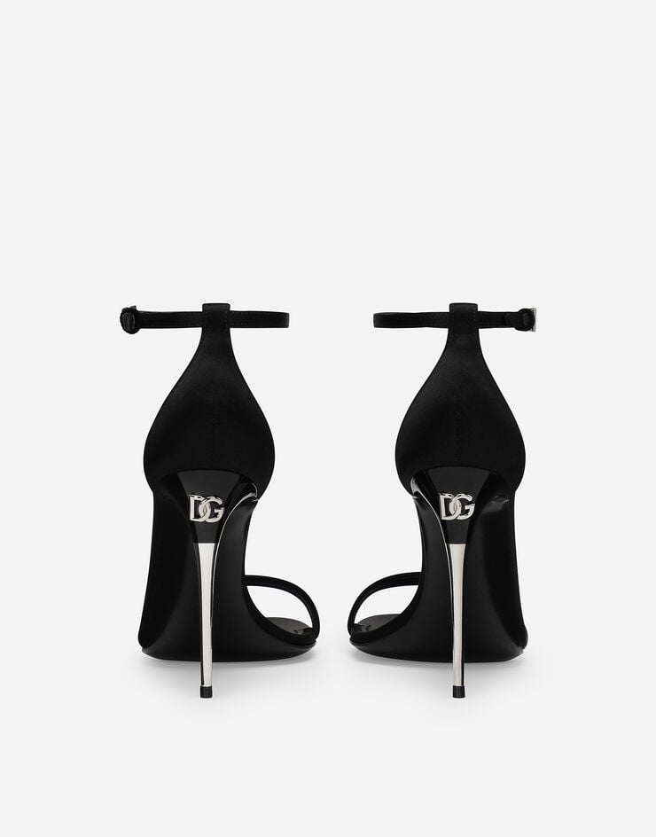 Dolce & Gabbana Sandalia de raso Negro CR1725A7630