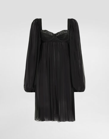 Dolce & Gabbana Chiffon dress Black F60GVTFU1AT