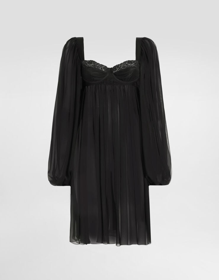 Dolce & Gabbana Chiffon dress Black F60GVTFU1AT