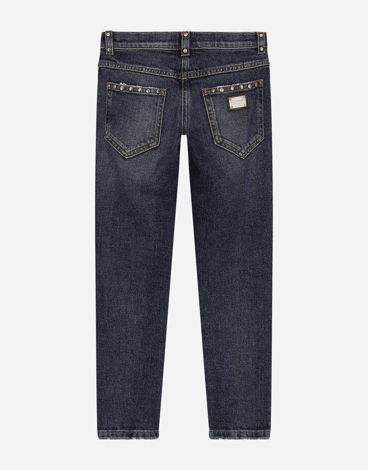 Dolce & Gabbana 5-pocket treated denim jeans Blue L52F76LDC20