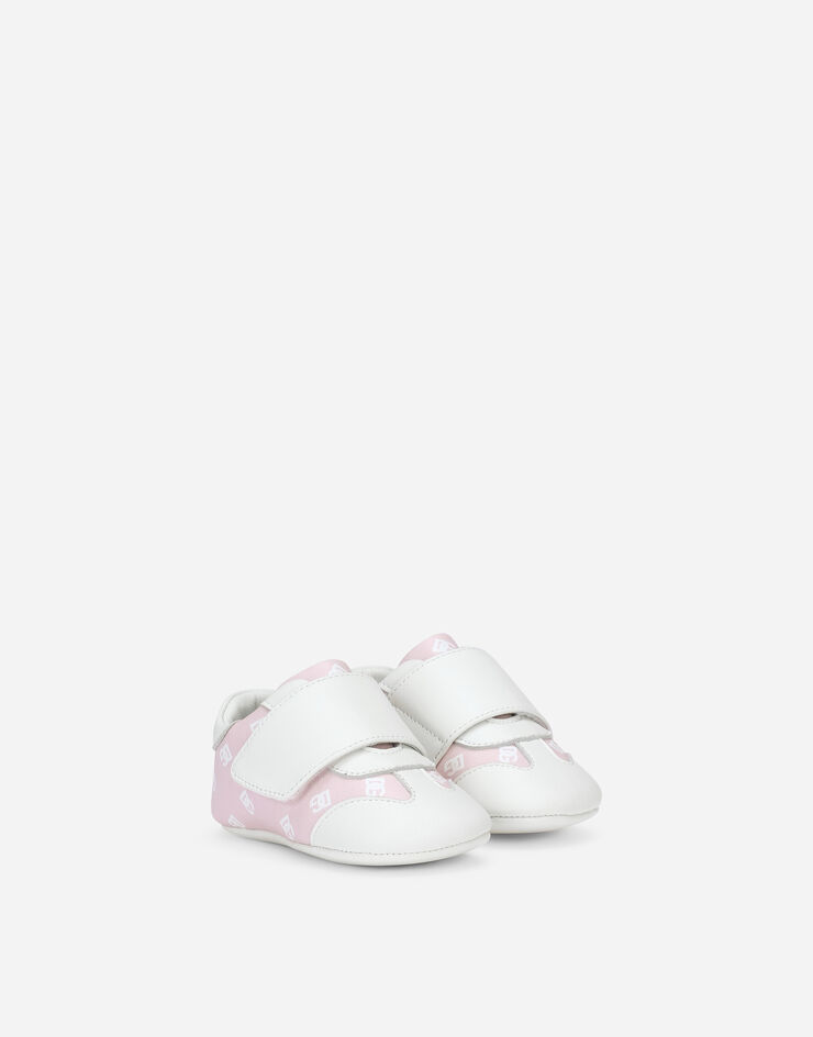 Dolce & Gabbana Sneaker Newborn aus Nappaleder DG-Logoprint Weiss DK0117AU499