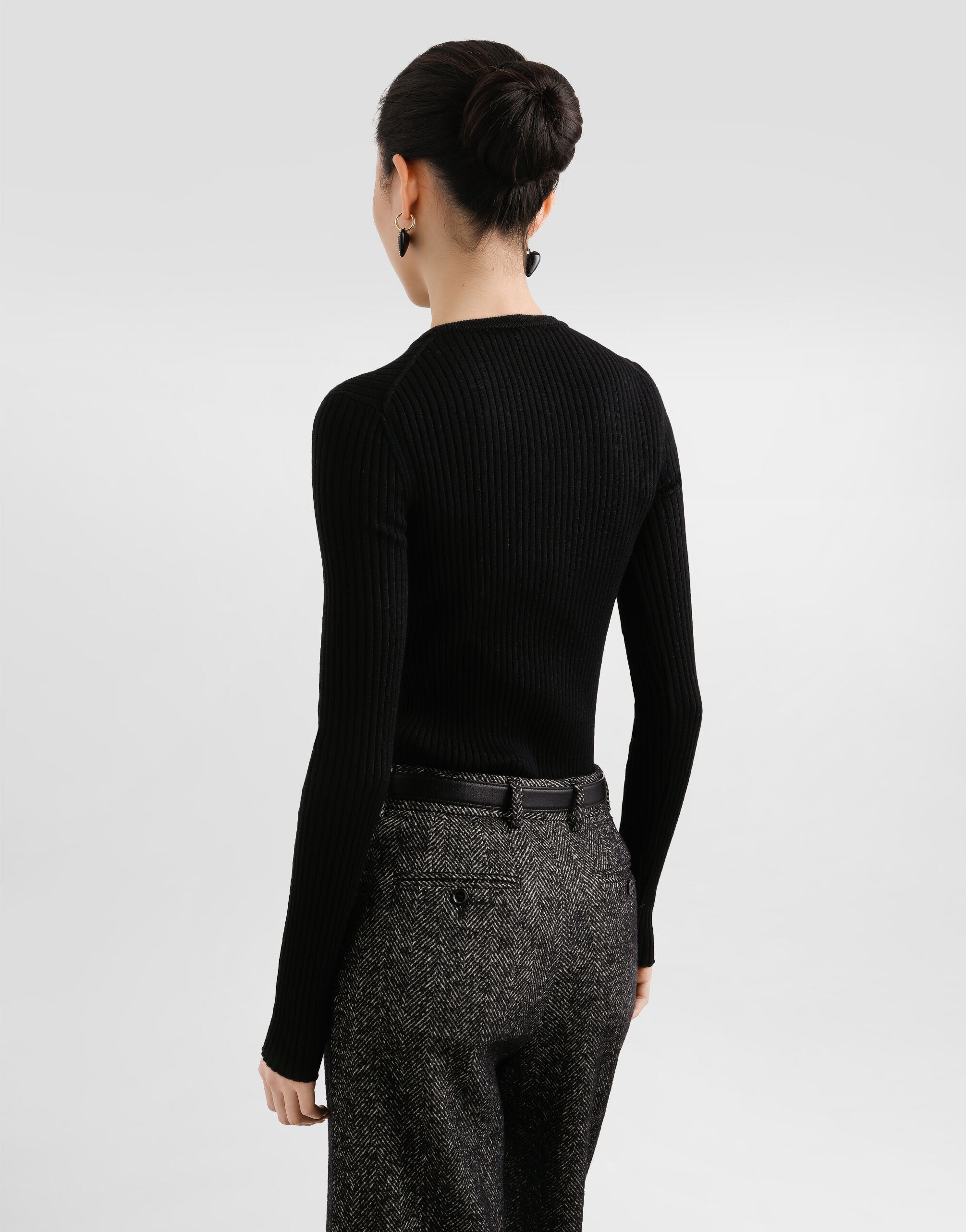 Wool pullover in Black for Women | Dolce&Gabbana® US