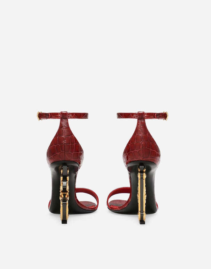 Dolce & Gabbana Sandalo DG barocco in stampa cocco Rosso CR0739AR275