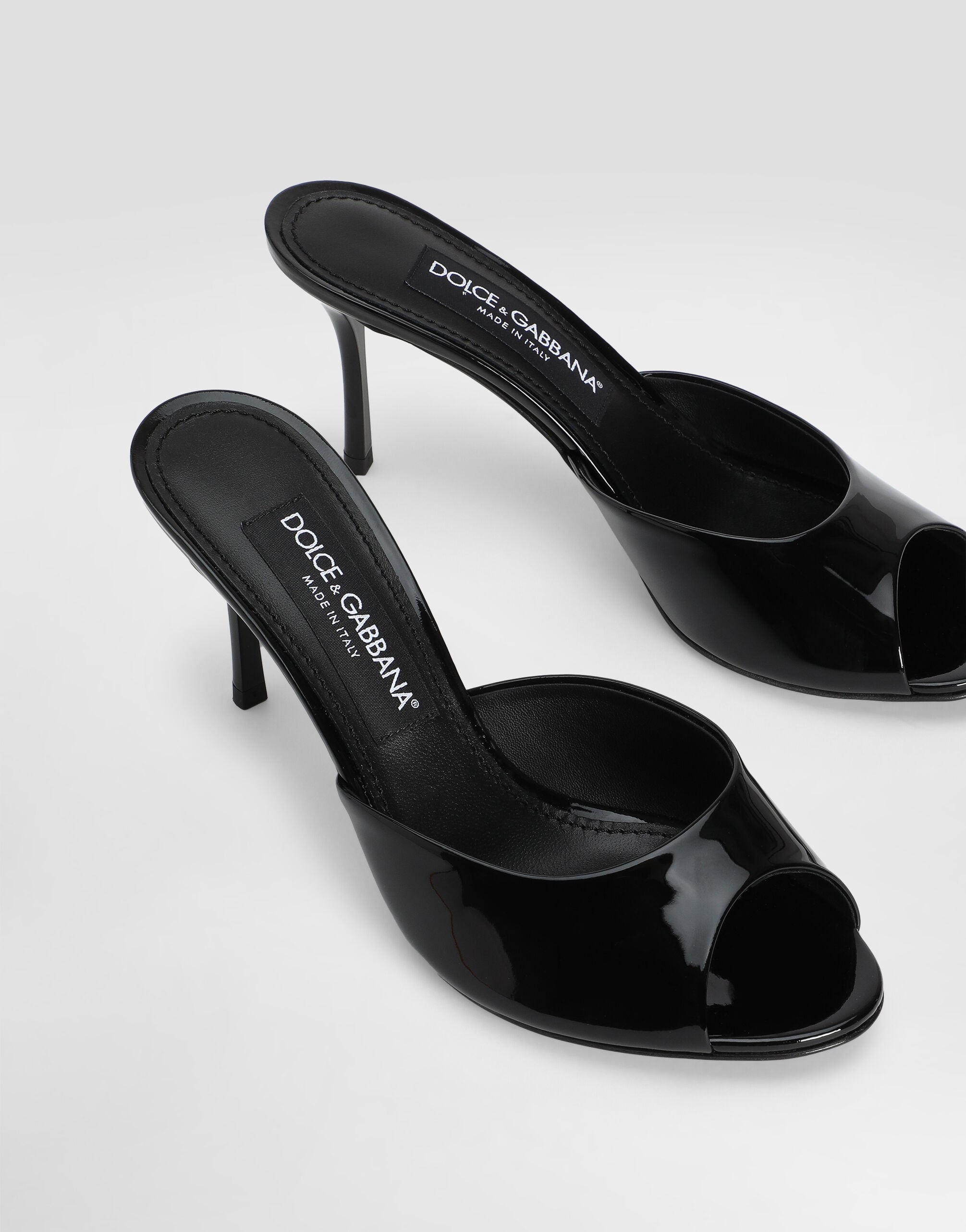 Keira patent leather mules in Black for Women | Dolce&Gabbana® US