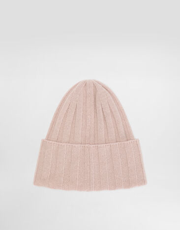 Dolce & Gabbana Mütze mit breitem Rippstrick Pink LBKH94JDVDQ