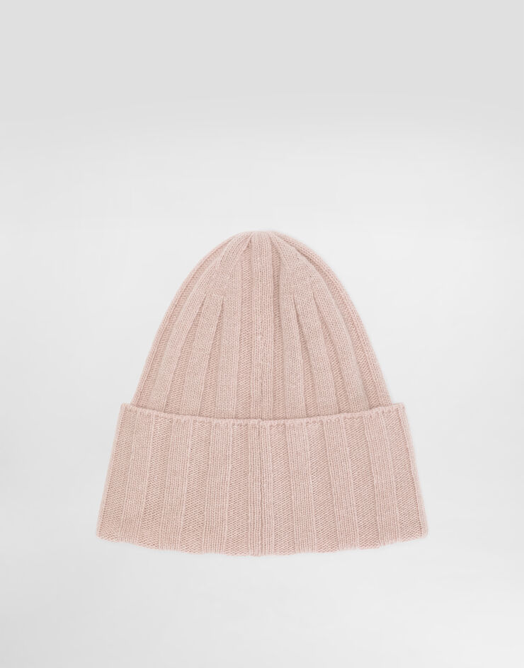 Dolce & Gabbana Wide ribbed knitted hat Pink LBKH94JDVDQ
