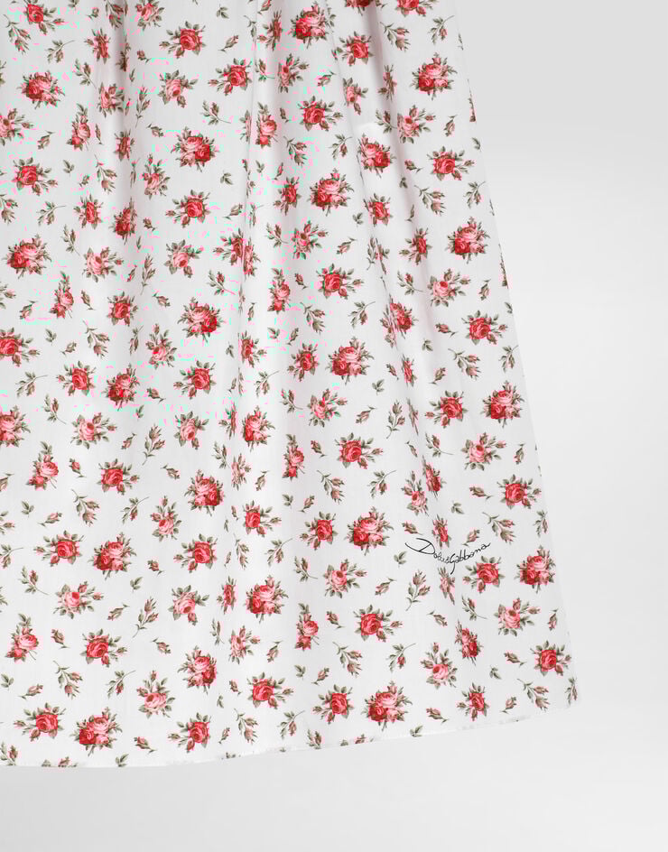 Dolce & Gabbana Small rose-print poplin dress Multicolor L54DQ4HS5UB
