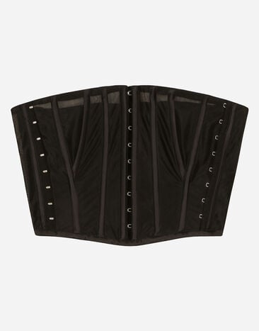 Dolce & Gabbana حزام كورسيه ماركيزيت أسود BI1261AW576