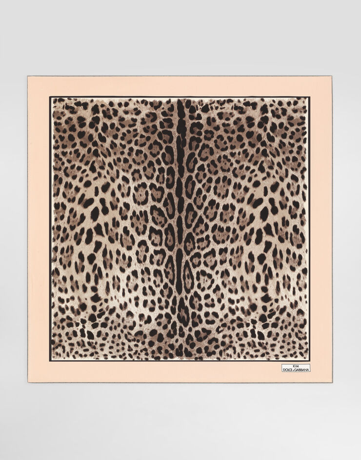Dolce & Gabbana KIM DOLCE&GABBANA Leopard-print twill scarf (90 x 90) Animal Print FN090RGDBQJ