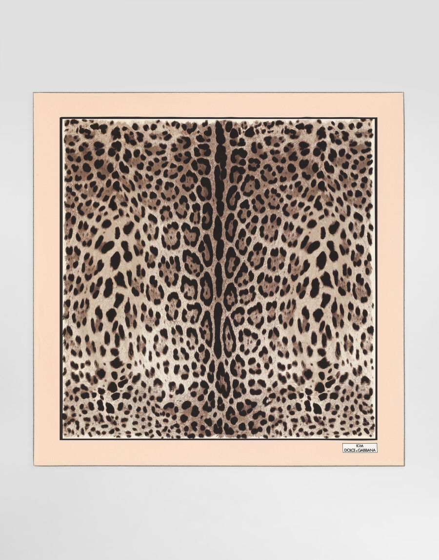 KIM DOLCE&GABBANA Leopard-print twill scarf (90 x 90)