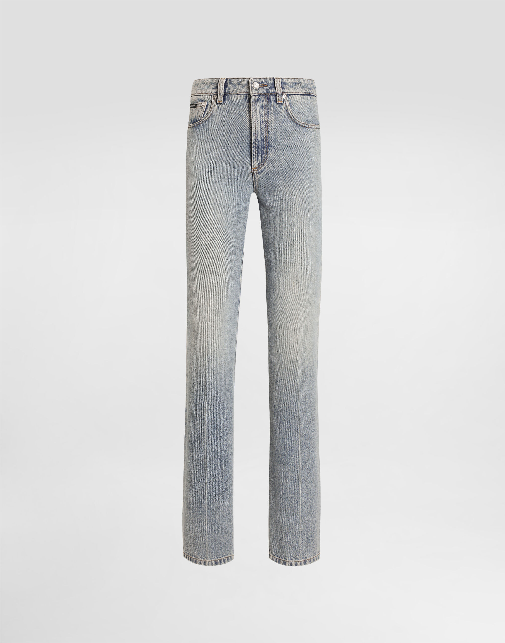 5-pocket denim trousers in Multicolor for Women | Dolce&Gabbana®