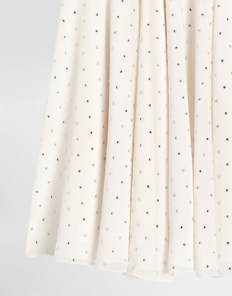 Dolce & Gabbana Silk georgette dress White L54DM1FU1AR