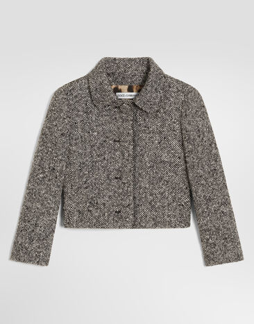 Dolce & Gabbana Birdseye wool blend jacket Multicolor L51J89FM3FF