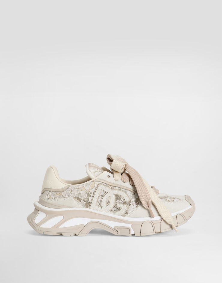 Dolce & Gabbana DG country road sneakers in lace Cream CK2417AX627