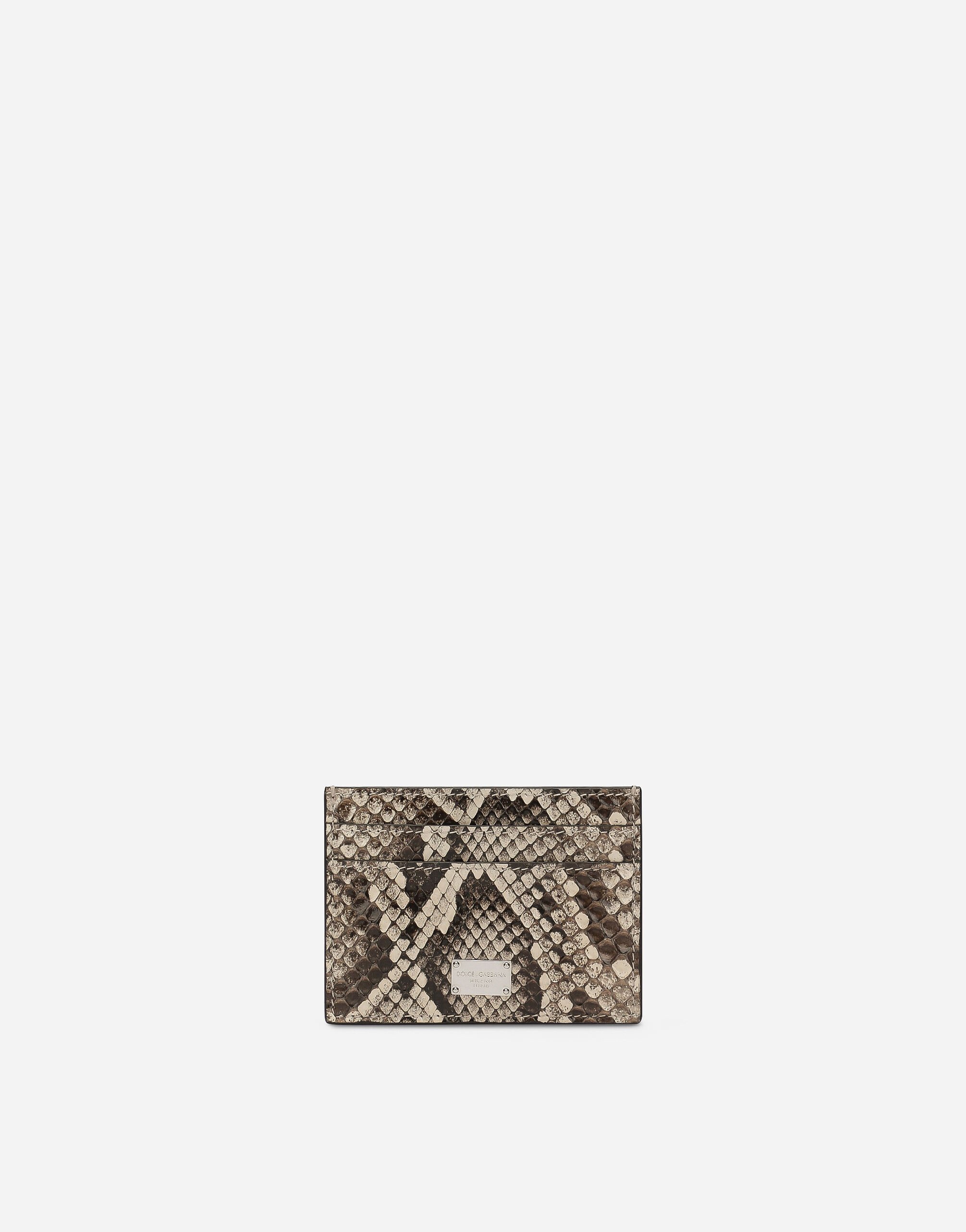 Dolce & Gabbana حافظة بطاقات من جلد بايثون أسود GH706ZGH892
