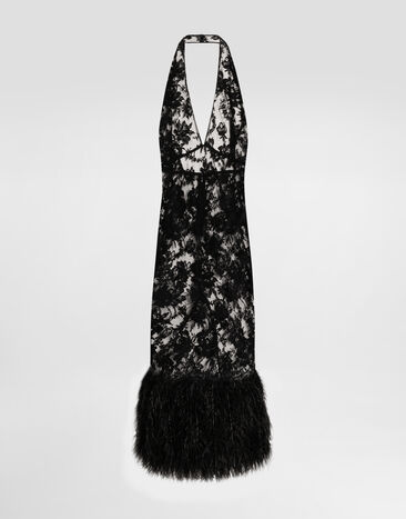 Dolce & Gabbana Chantilly lace dress Black F60DFZHLMQJ