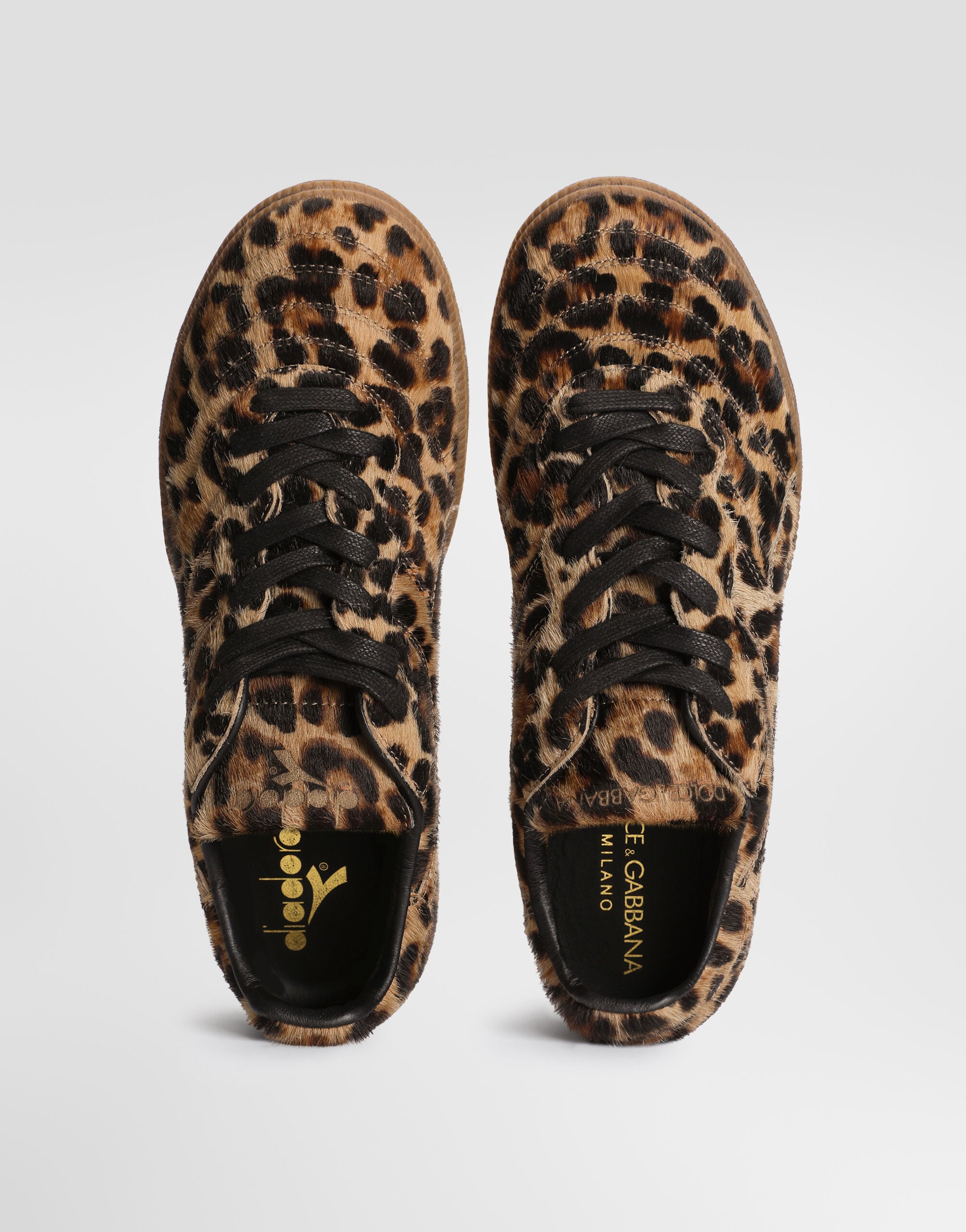 Dolce&Gabbana x Diadora calfskin sneakers in Multicolor for Men