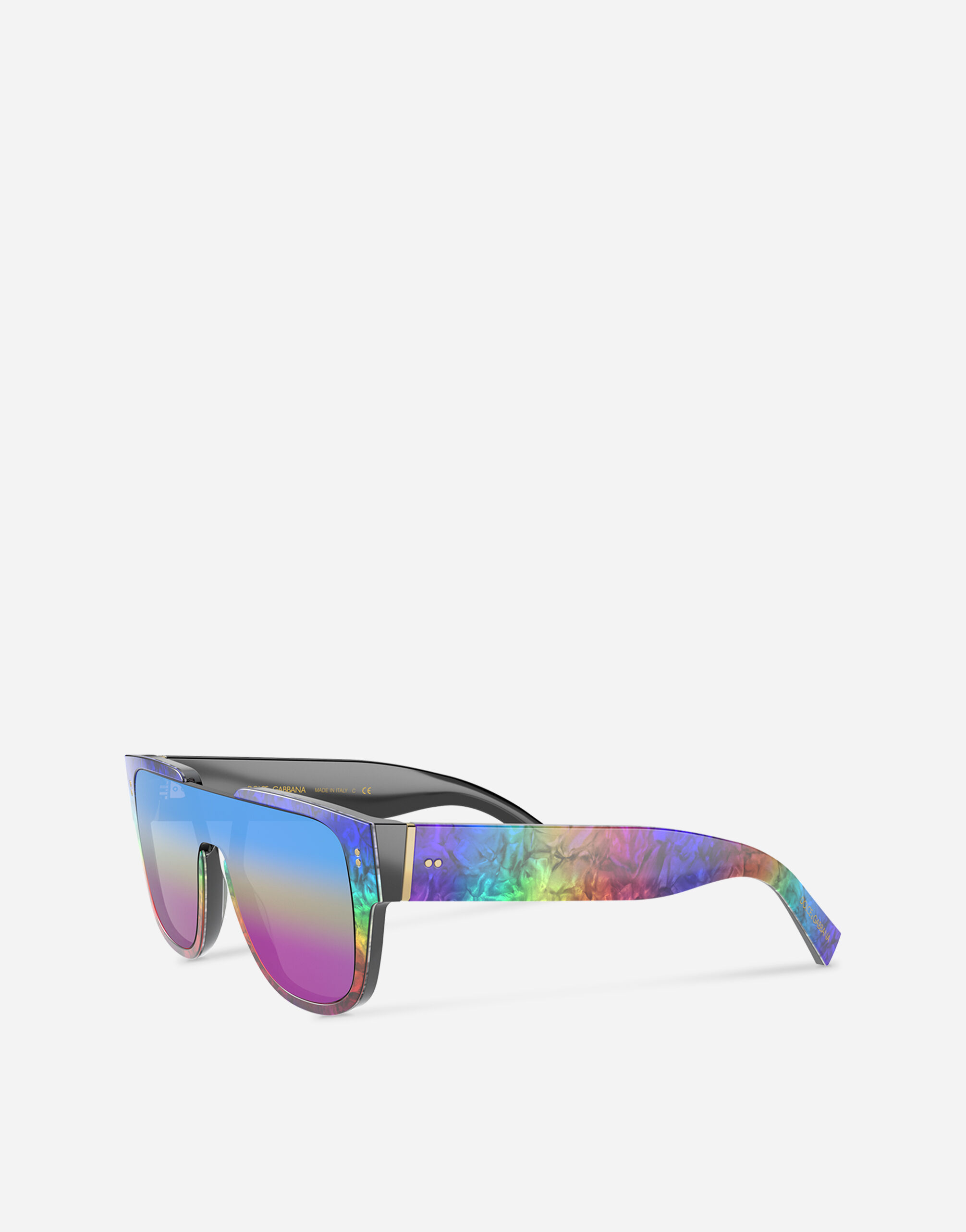 Iridescent sunglasses top