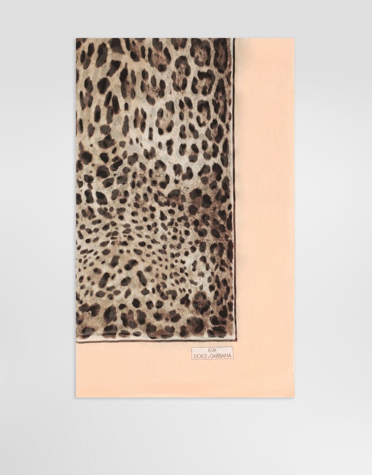 Dolce & Gabbana Silk crepon scarf with leopard print Dolce & Gabbana Silk crepon scarf with leopard print Animal Print FS182AGDBQG