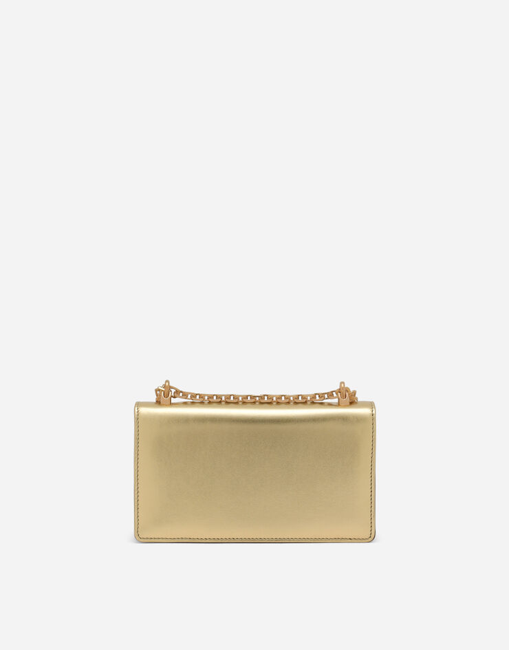 Dolce & Gabbana حقيبة هاتف محمول للفتيات DG من جلد نابا موردور ذهبي BI1416AW121