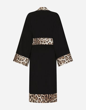 Dolce & Gabbana Cotton Terry Bathrobe Multicolor TCF010TCAGO