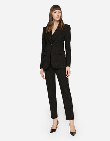 Dolce & Gabbana Ornamental jacquard Turlington blazer Black F29DOTFJUBL