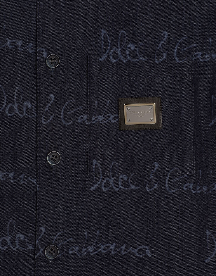 Dolce & Gabbana Camicia in denim con logo Dolce&Gabbana Multicolore L44S21LDC87