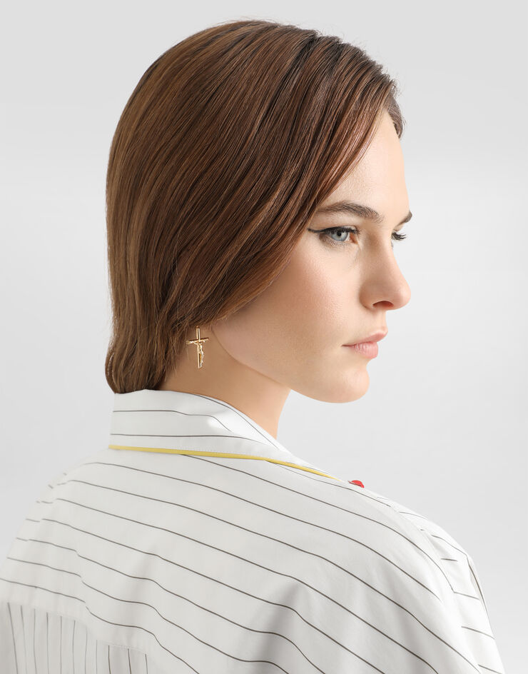 Dolce & Gabbana Striped poplin shirt Multicolor F5U37ZFR52B