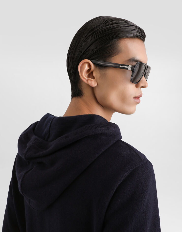 Dolce & Gabbana Sweat-shirt en jersey de cachemire Blue GXX20ZJBWIR