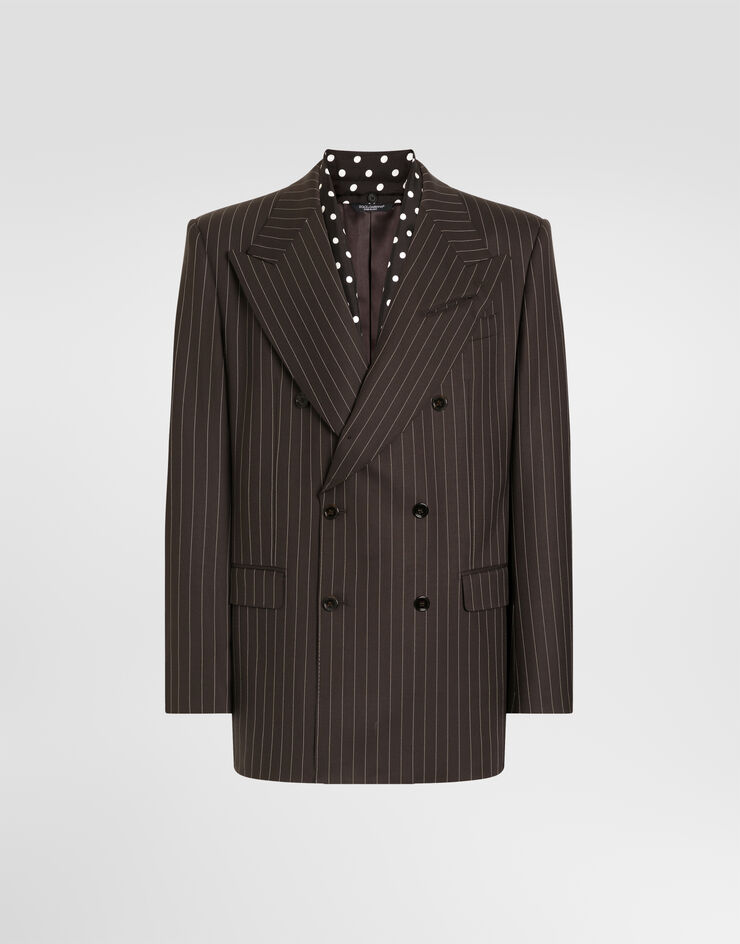 Dolce & Gabbana Double-breasted pinstriped wool jacket Multicolor G2WS2TFRBC0