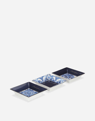 Dolce & Gabbana Set 3 Porcelain Trinket Trays Multicolor TCCS05TCAFS