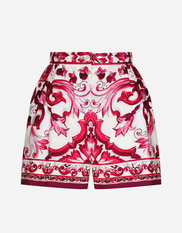 Dolce&Gabbana Majolica-print poplin shorts Multicolor F5G67THI1BF