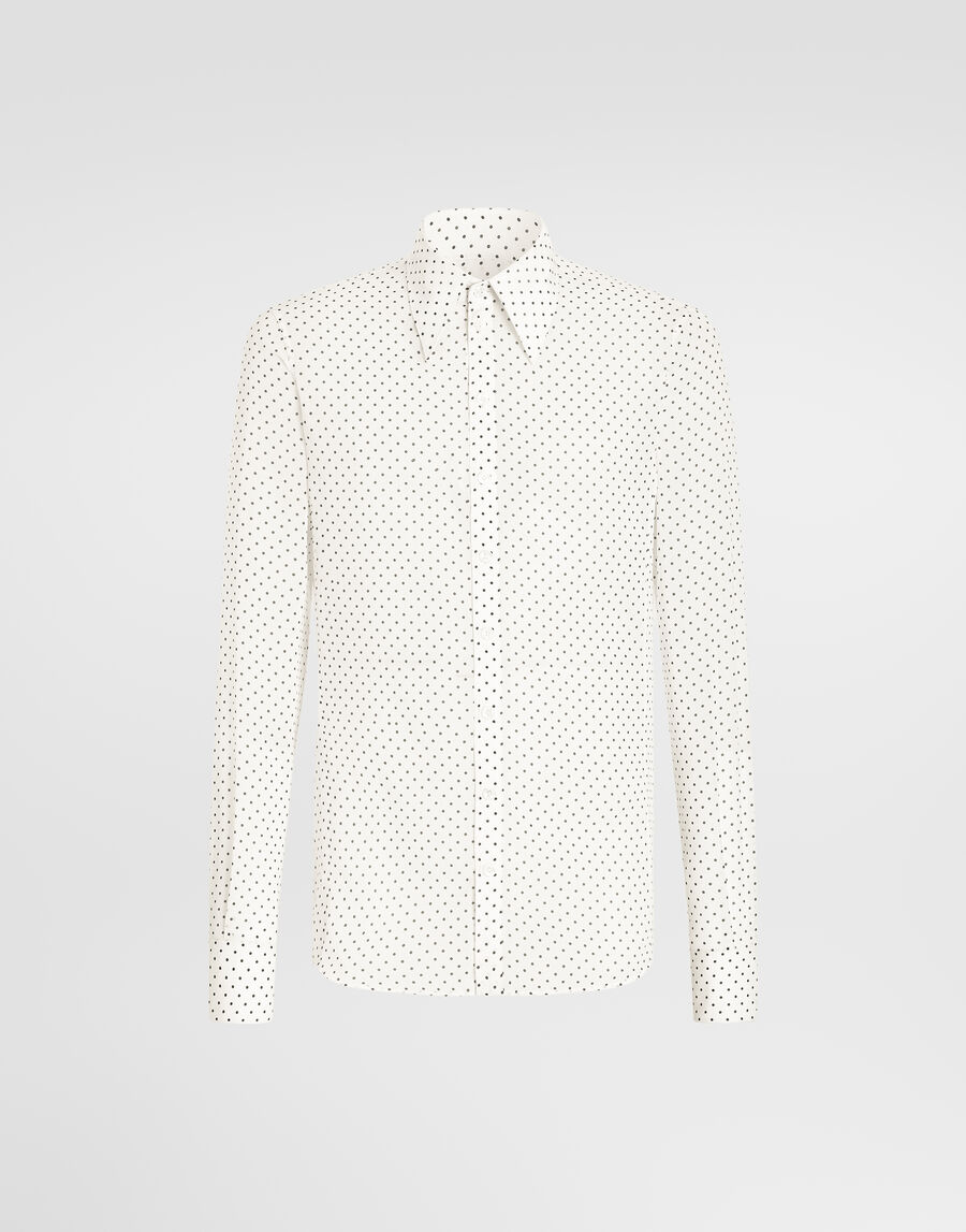 Sicilia polka dot silk shirt