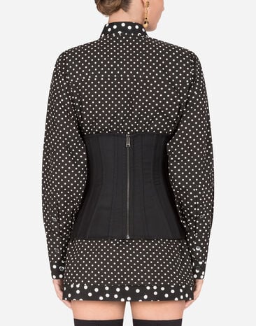 Dolce & Gabbana Cotton bustier belt Black FB306AFU21B