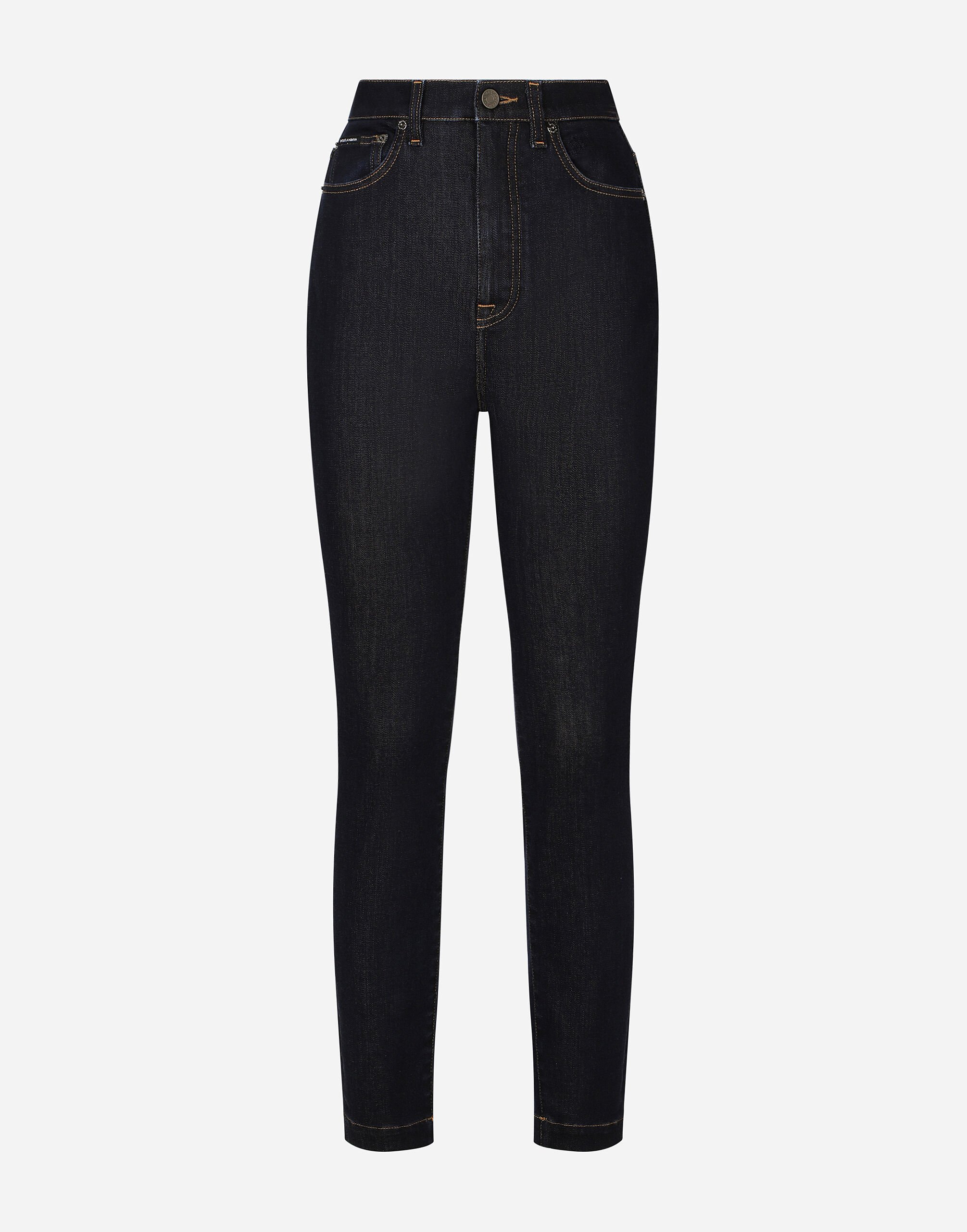Dolce & Gabbana Deep blue stretch denim Grace jeans Print F5Q20THS5NK