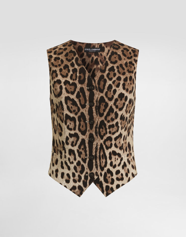 Dolce & Gabbana Leo-print wool vest Dolce & Gabbana Leo-print wool vest Print F79H6TFSBAV