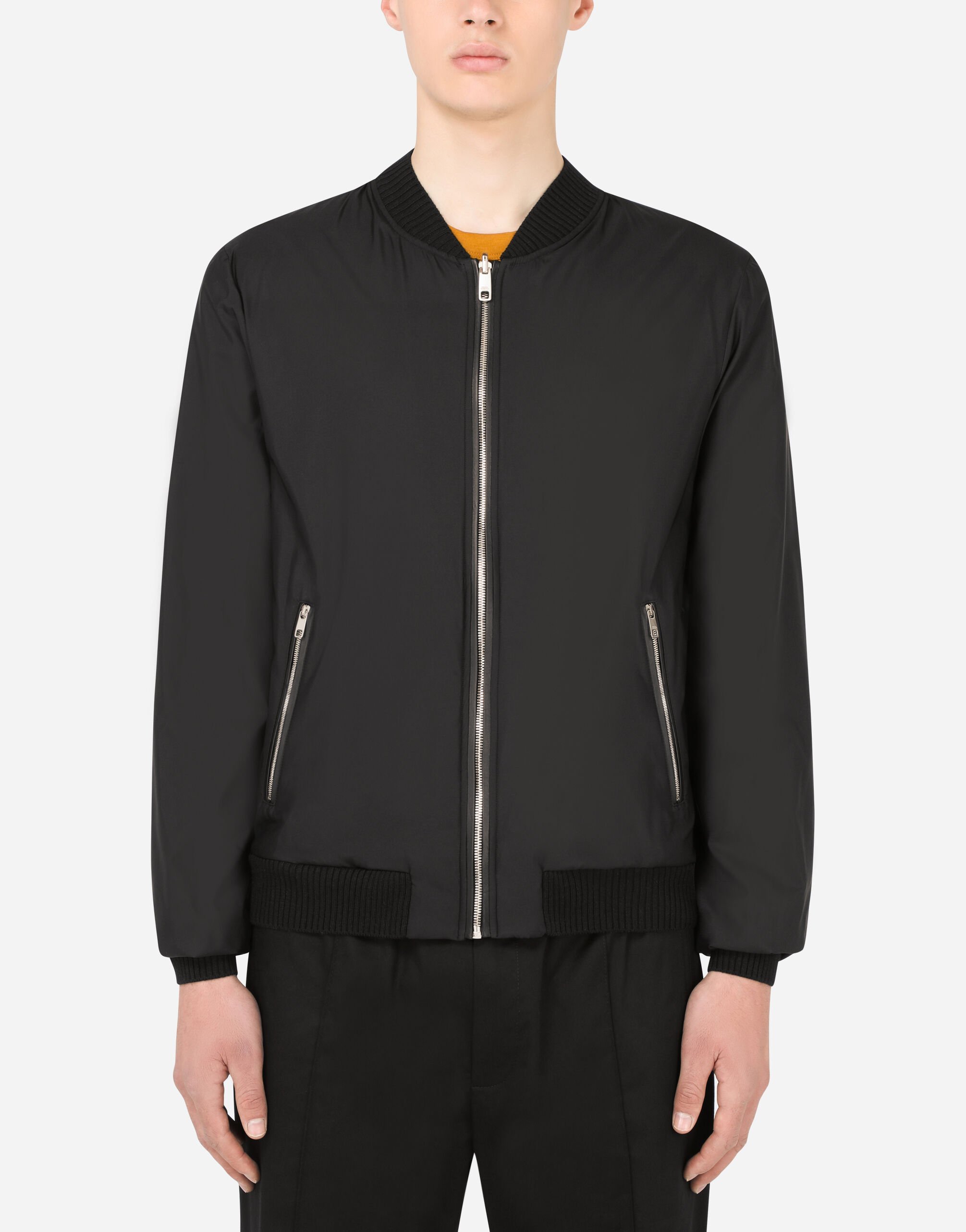 【Dolce & Gabbana】ドルガバ　リバーシブルボンバージャケット ブラックのメンズ リバーシブルブルゾン シルク＆ウール