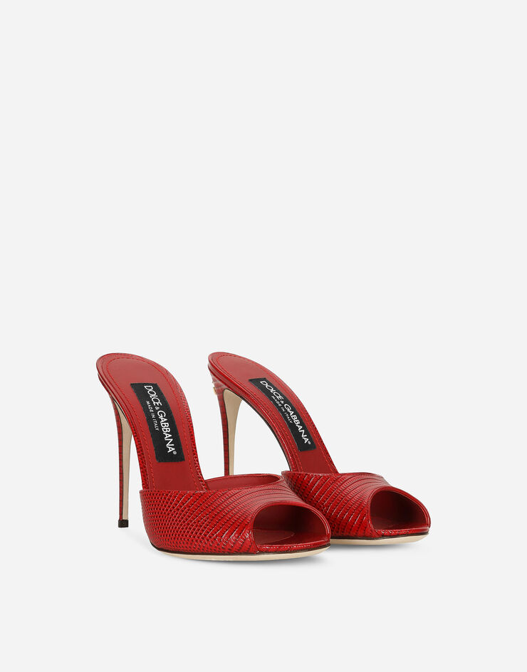 Dolce&Gabbana Mule en piel de becerro Rojo CR1352AS818