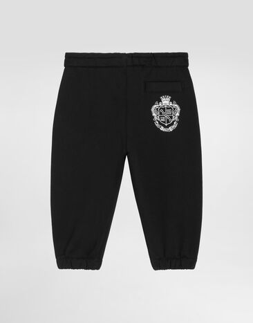 Dolce & Gabbana Fleece trousers with print Black L1JPLEG7PTH