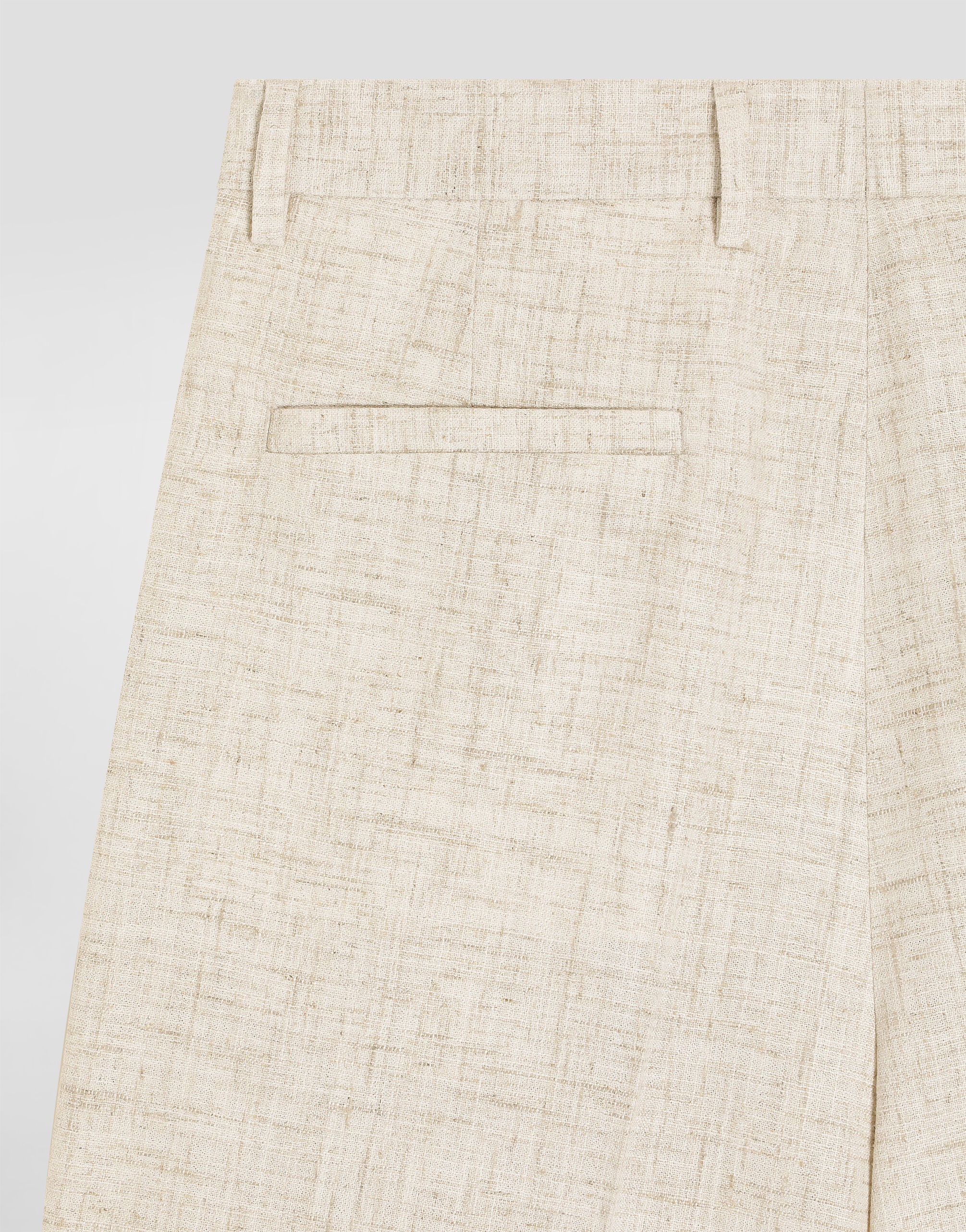 Tweed-effect linen and viscose trousers - thumbnail 4