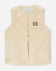 Dolce&Gabbana Faux fur gilet White L54C48HUMTB