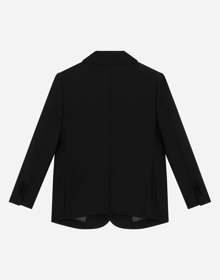 Dolce & Gabbana Single-breasted woolen jacket Black L41J49FUBBG