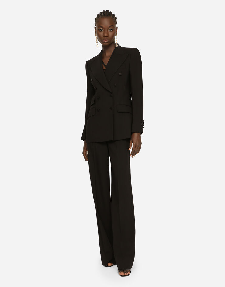 Dolce & Gabbana Flared woolen pants Black FTBQZTFUBAJ