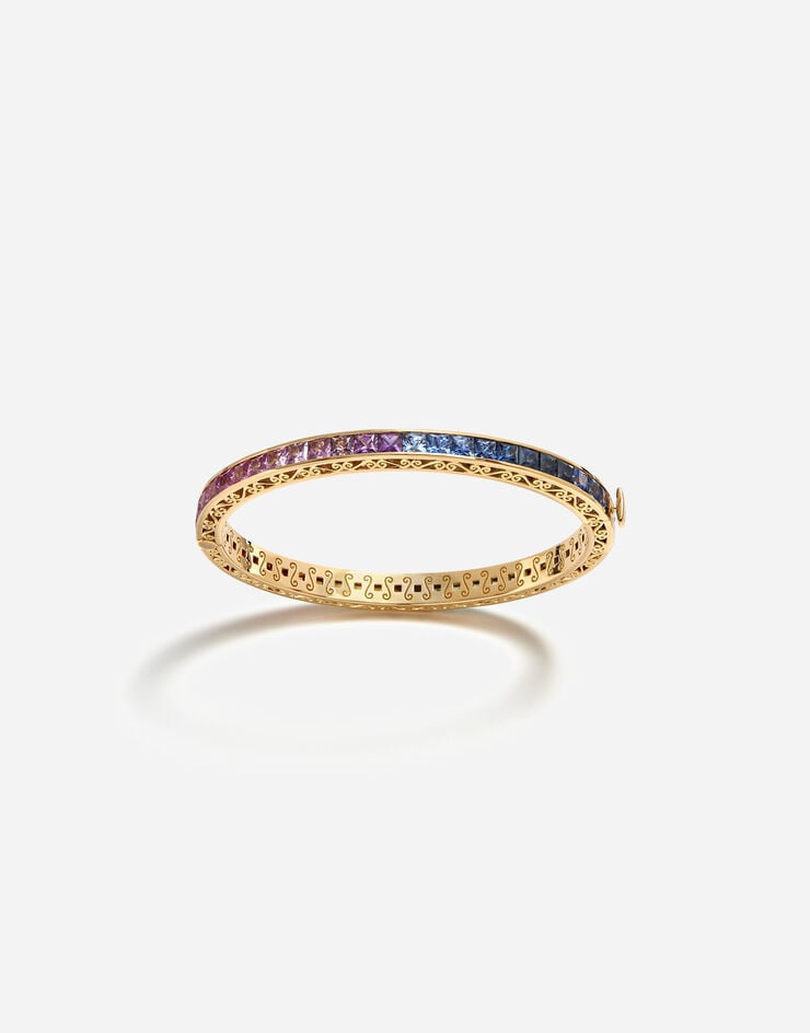 Dolce & Gabbana Armband mit mehrfarbigen saphiren GOLD WBLB1GWMI15