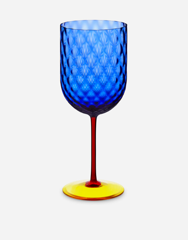 Dolce & Gabbana Rotweinglas aus Muranoglas Mehrfarbig TCB002TCA34