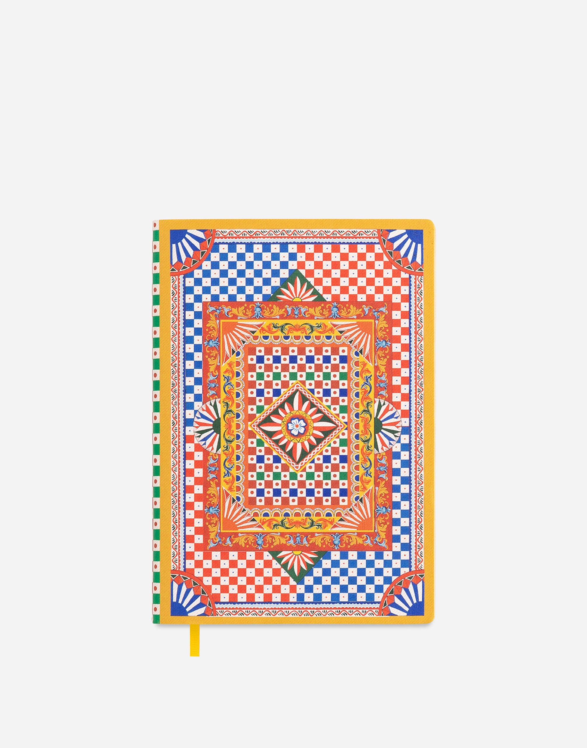 Dolce & Gabbana Mittleres Notizbuch aus Canvas mit Linien Mehrfarbig TCC087TCAG5